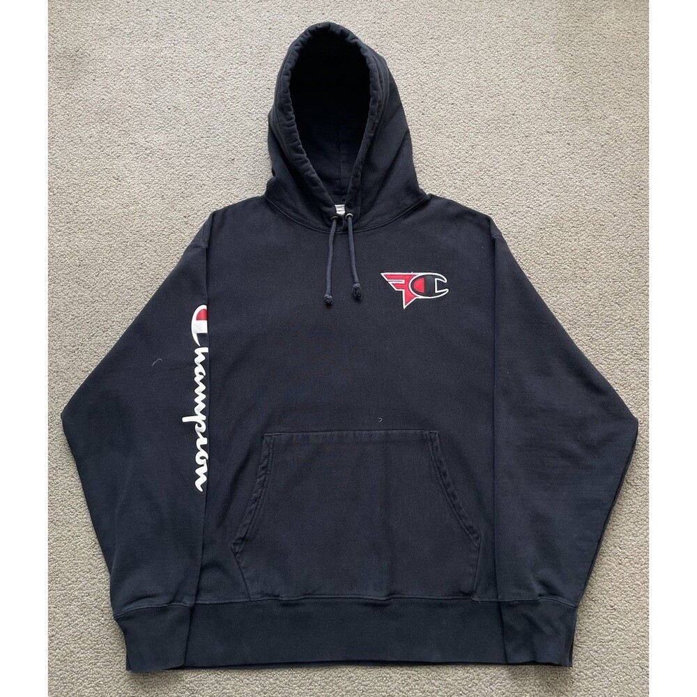 Rare FaZe Clan x Champion Hoodie XL 1st Edition Reverse Weave